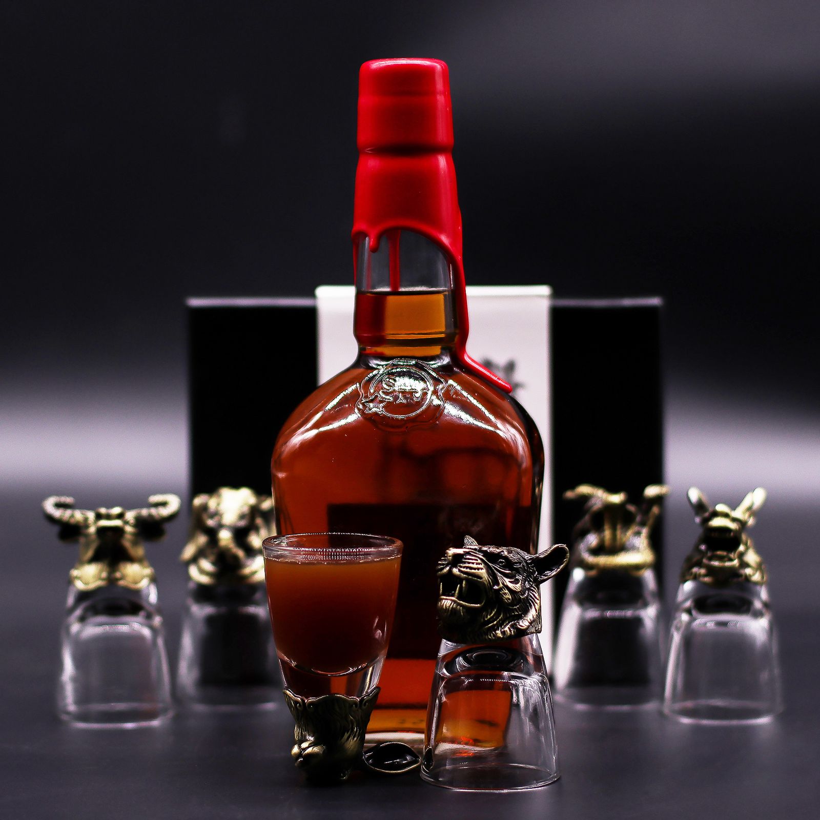 Set de regalo de 6 vasos de chupito (50 ml) - Criaturas Salvajes del Bosque - Bronce antiguo - Imagen 10