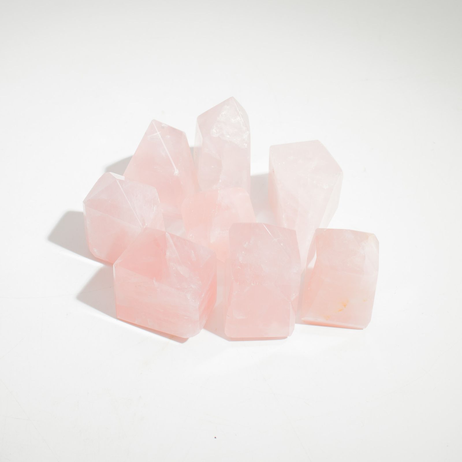 Puntas de gemas aproximadamente 6 cm (0,5 kg) - Cuarzo rosa indio (aproximadamente 8 piezas) - Imagen 3