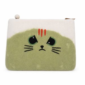 Funda de fieltro para portátil (de hasta 14 pulgadas) - Gato Gruñón