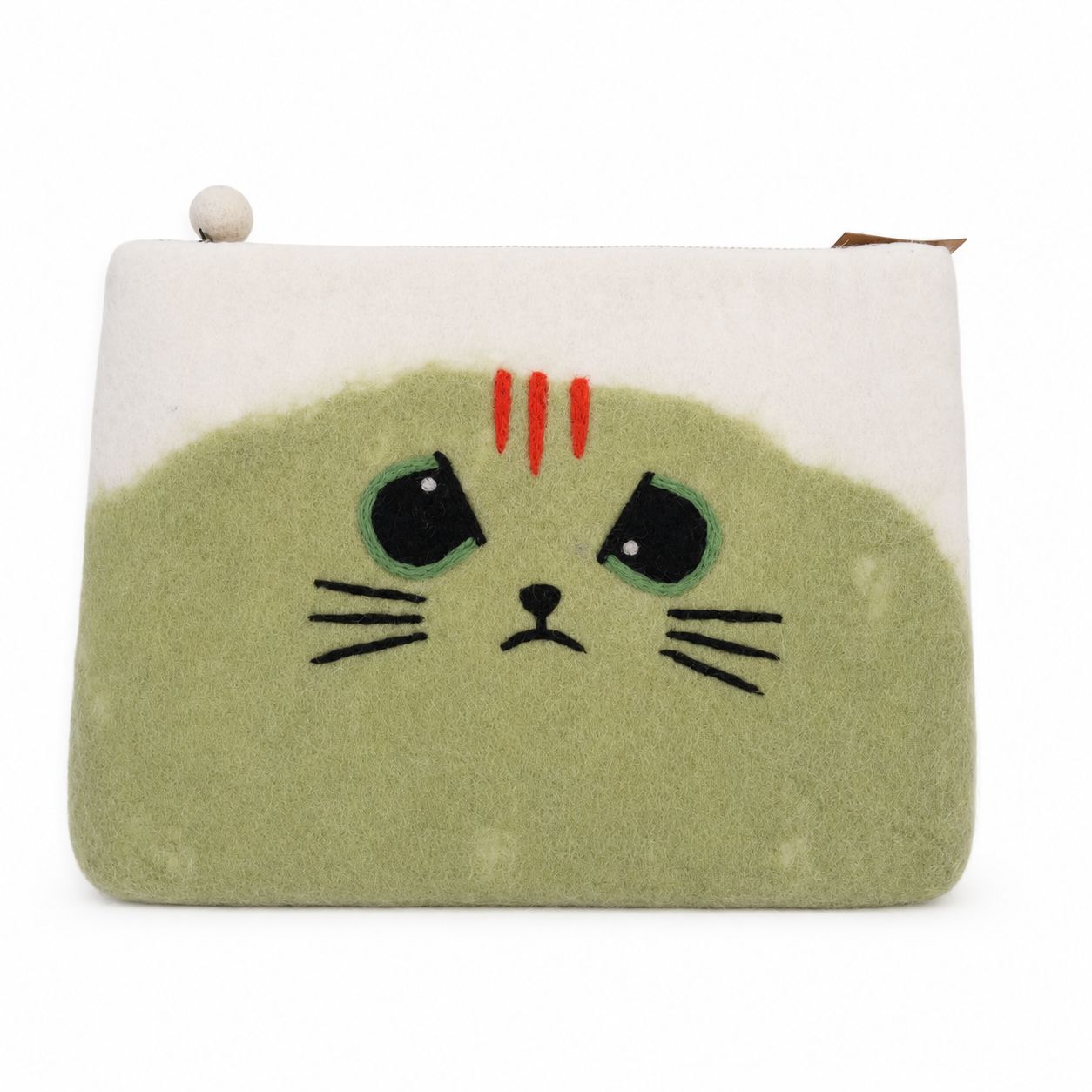 Funda de fieltro para portátil (de hasta 14 pulgadas) - Gato Gruñón