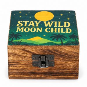 Pequeña caja esmaltada - Mantente salvaje, hijo de la luna