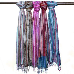 Bufandas bohemias indias - 50x180cm - Azules aleatorios