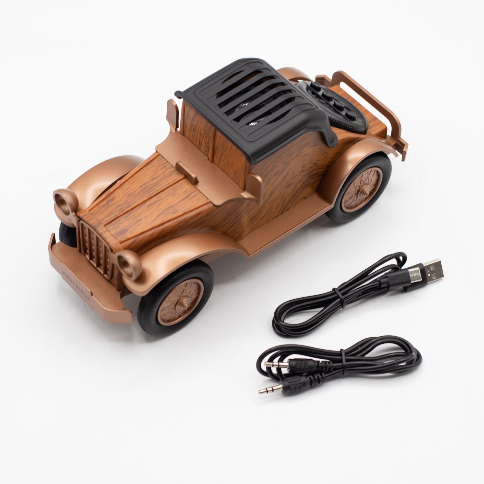 Altavoz clásico para coche vintage y soporte para teléfono - Bluetooth - 5 vatios - Imagen 4