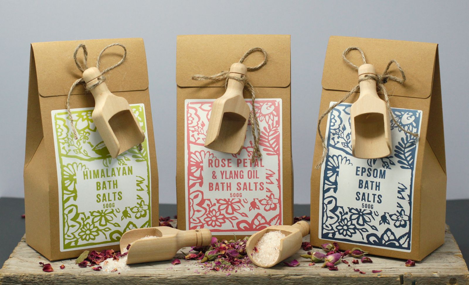 500 g de sal de baño - Ylang y rosa del Himalaya - Imagen 7