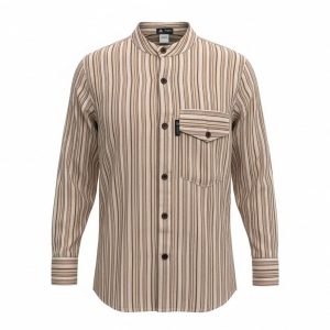 Nomad Sari Grandad Shirt - Marrón Beige - Grande