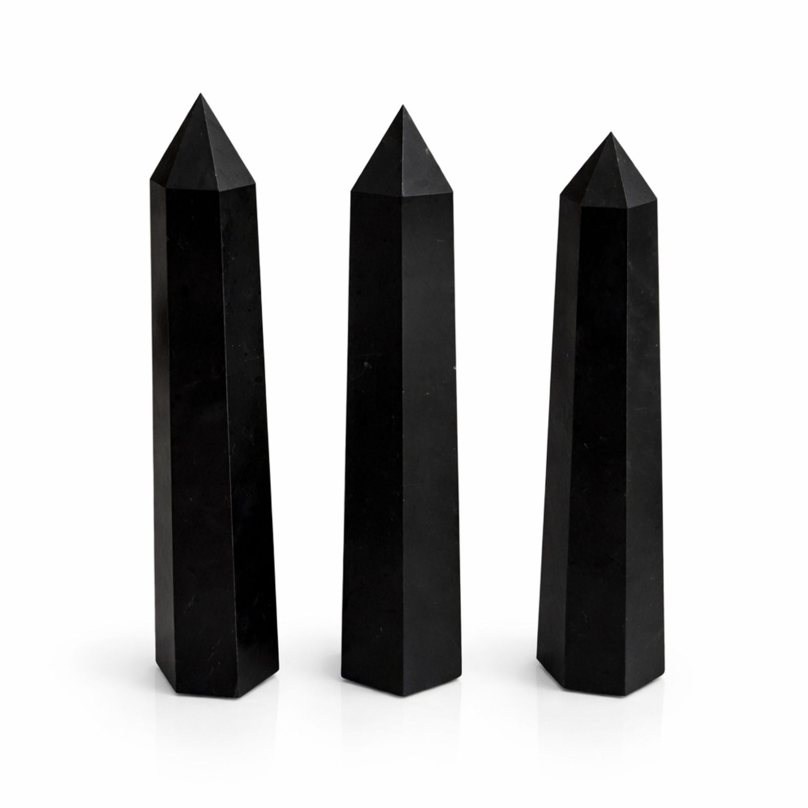 Punta obelisco de seis caras de gema aprox. 17 cm - Turmalina negra - Imagen 3