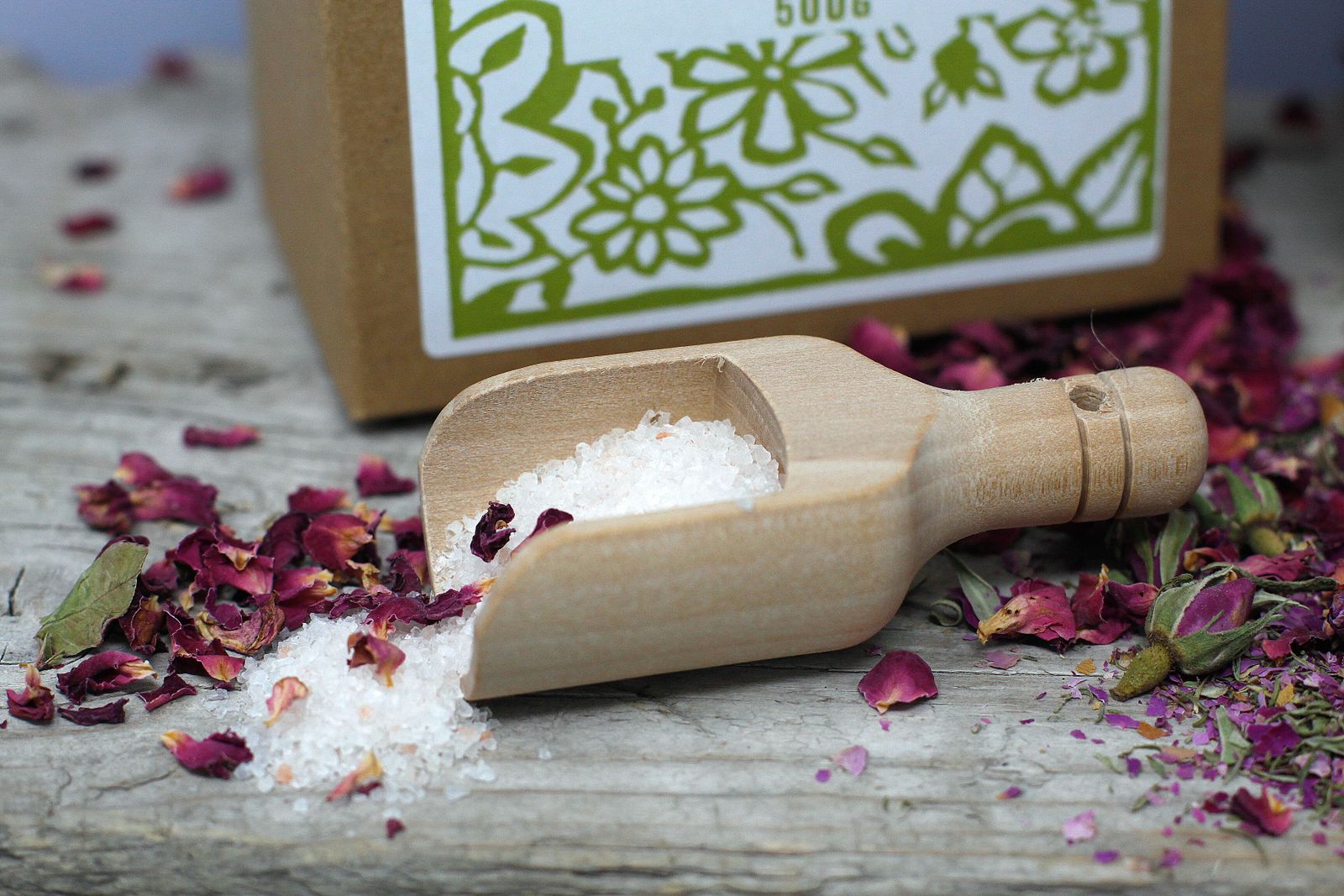 500 g de sal de baño - Ylang y rosa del Himalaya - Imagen 6