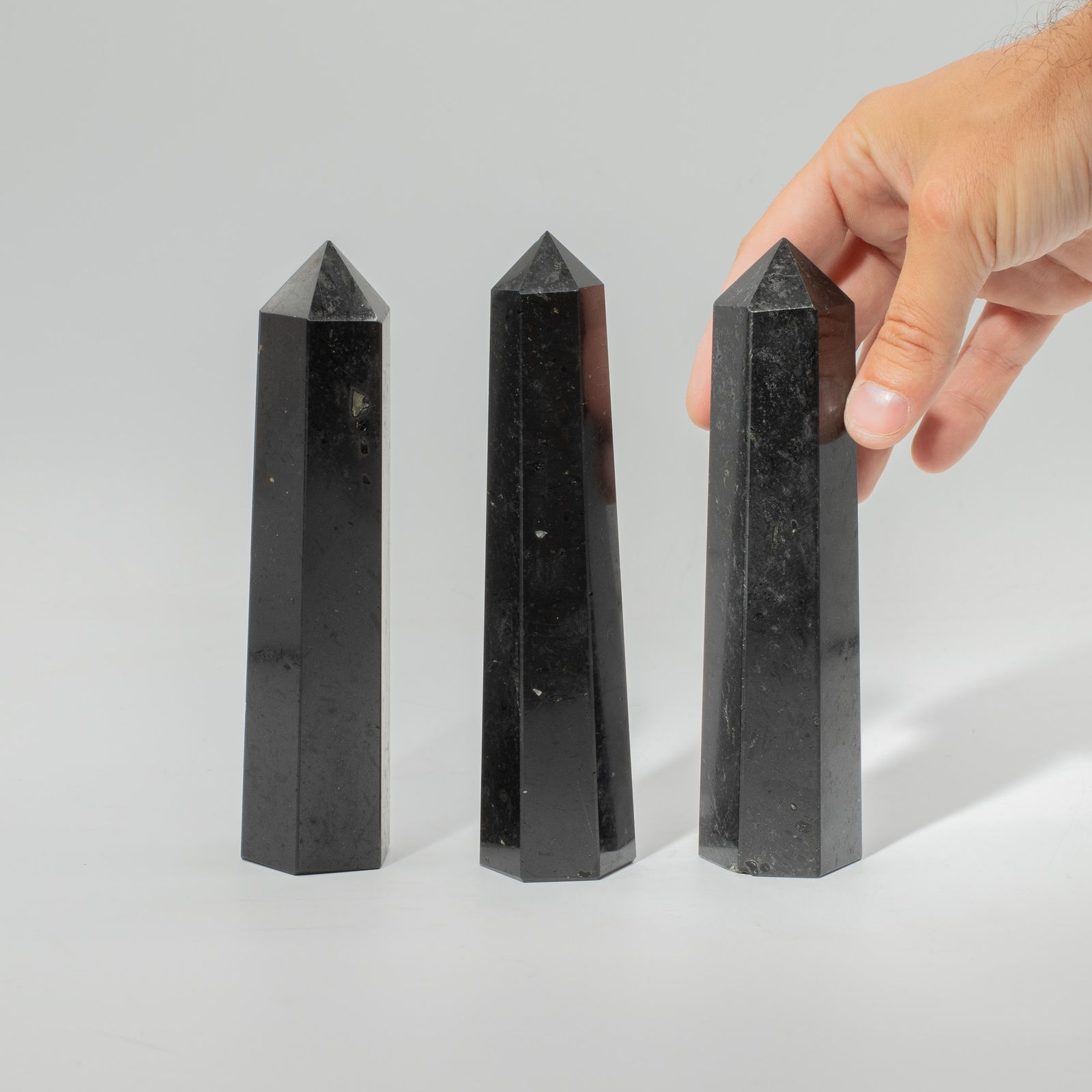 Punta obelisco de seis caras de gema aprox. 17 cm - Turmalina negra - Imagen 5