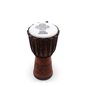 Tambor Djembe Mediano Pro - Sonido del Alma (bajo) - Mediano 40 cm (18 cm Diia)