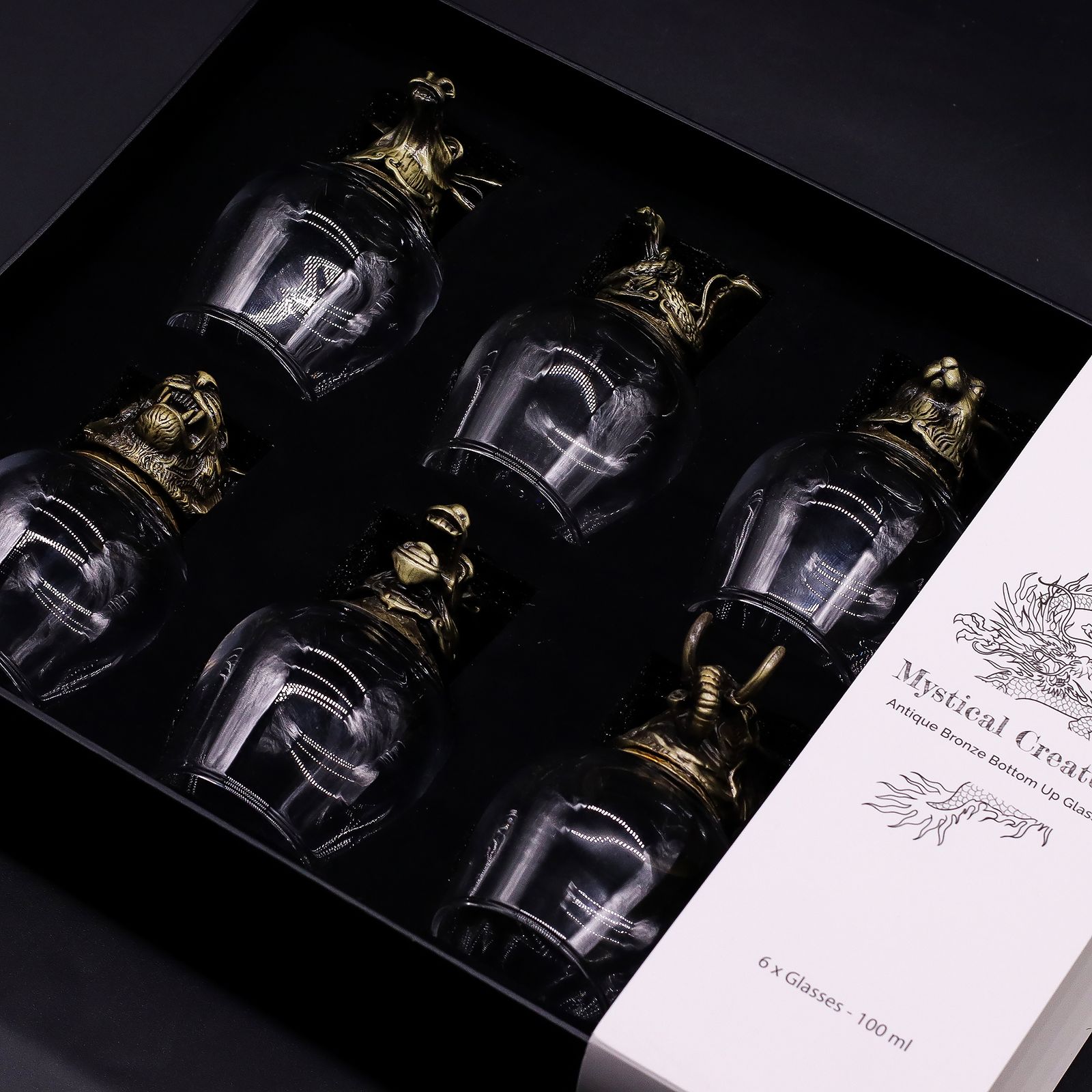 Set de regalo de 6 vasos (100 ml) - Criaturas Místicas - Bronce Antiguo - Imagen 8