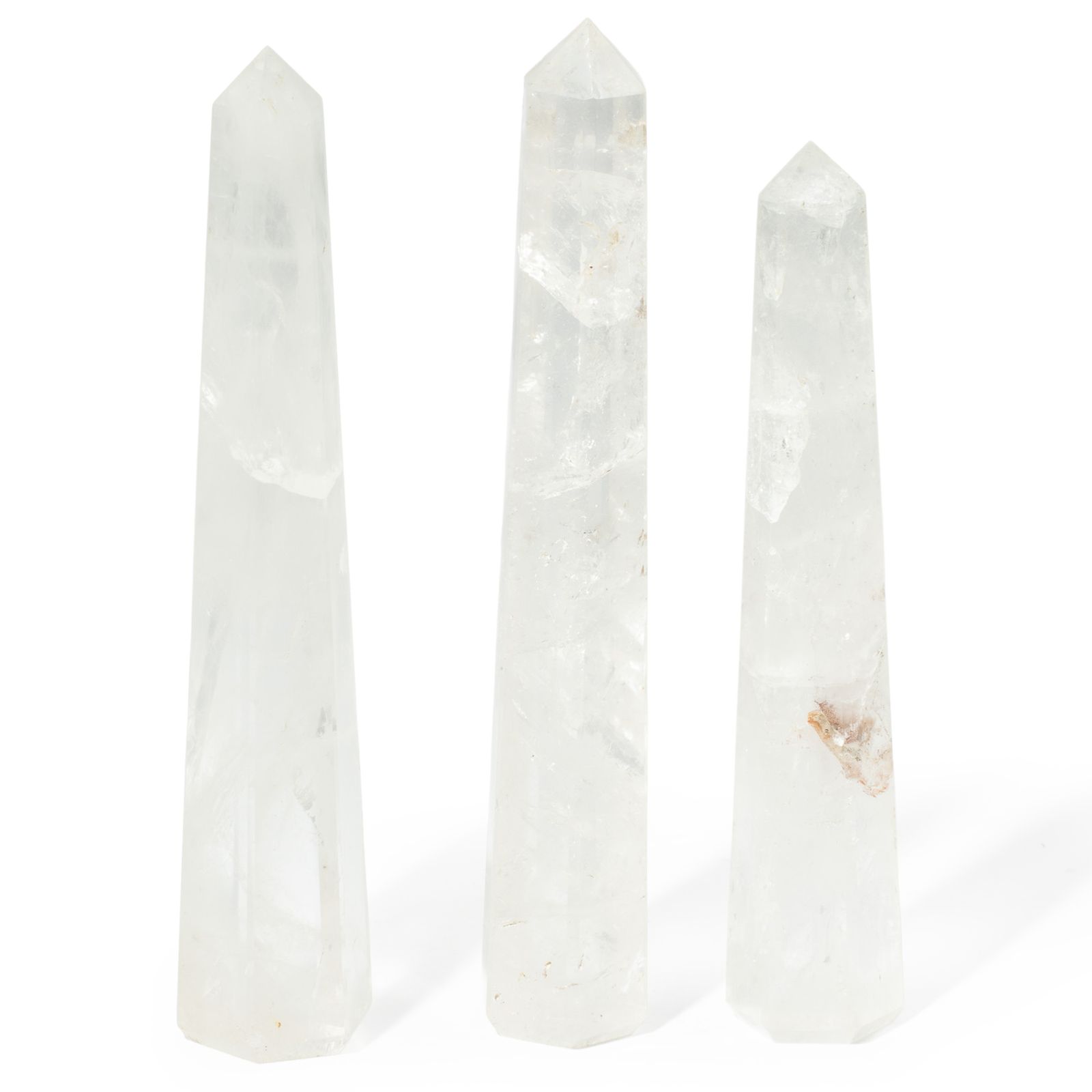 puntas de obelisco de seis caras de piedra preciosa, aprox. 17 cm - cristal de roca - Imagen 5
