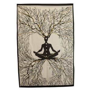 Arte de pared de algodón (70x110cm) - Conexión Tierra-Chakra