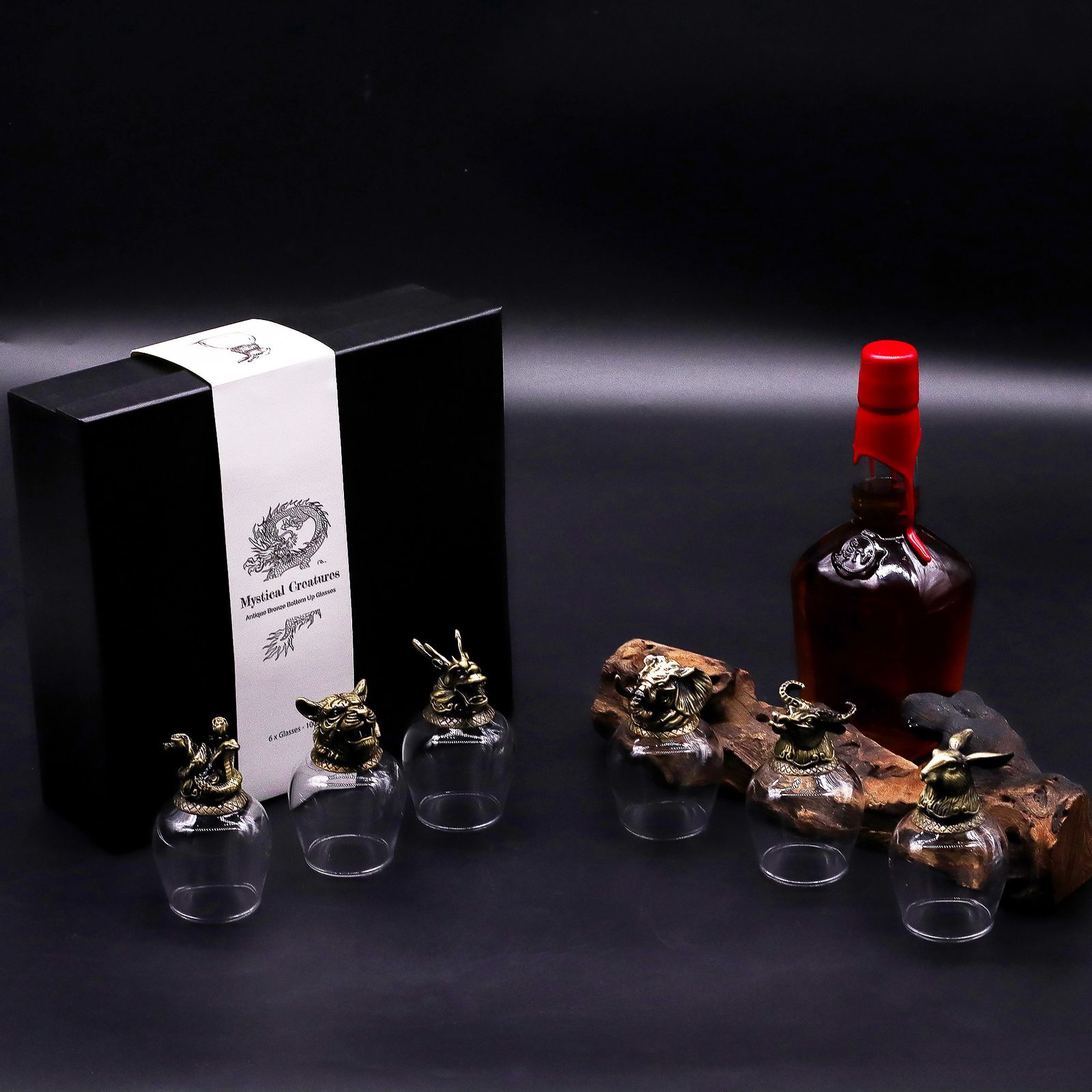 Set de regalo de 6 vasos (100 ml) - Criaturas Místicas - Bronce Antiguo - Imagen 9