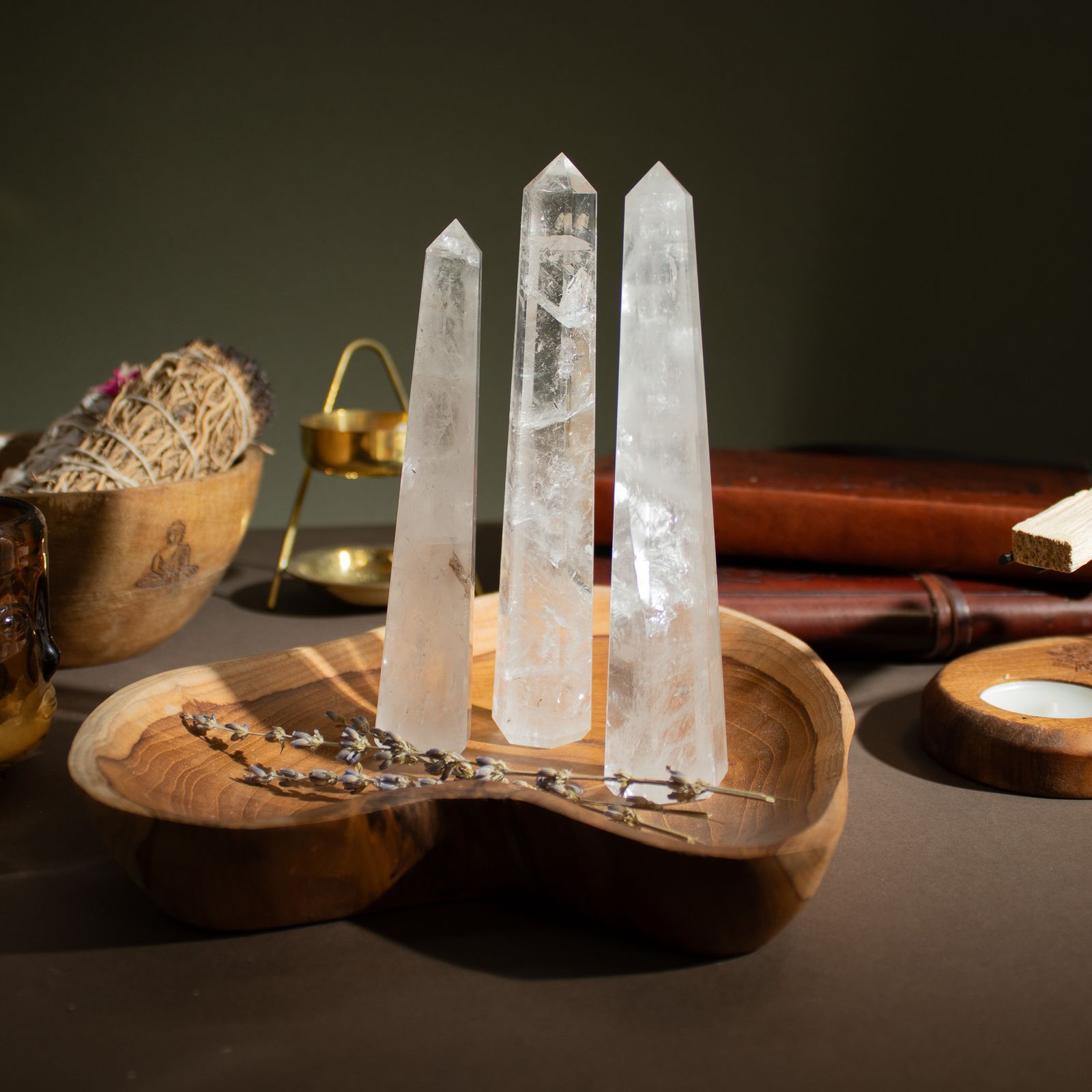 puntas de obelisco de seis caras de piedra preciosa, aprox. 17 cm - cristal de roca - Imagen 3