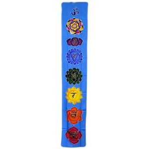 Banner vertical Chakra - celeste 183x35cm