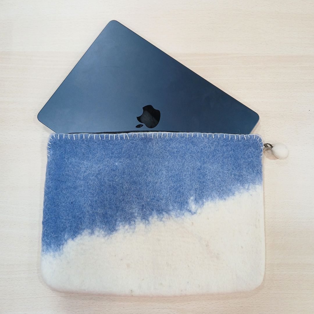 Funda de fieltro para portátil (hasta 14") - Horizonte Azul - Imagen 2