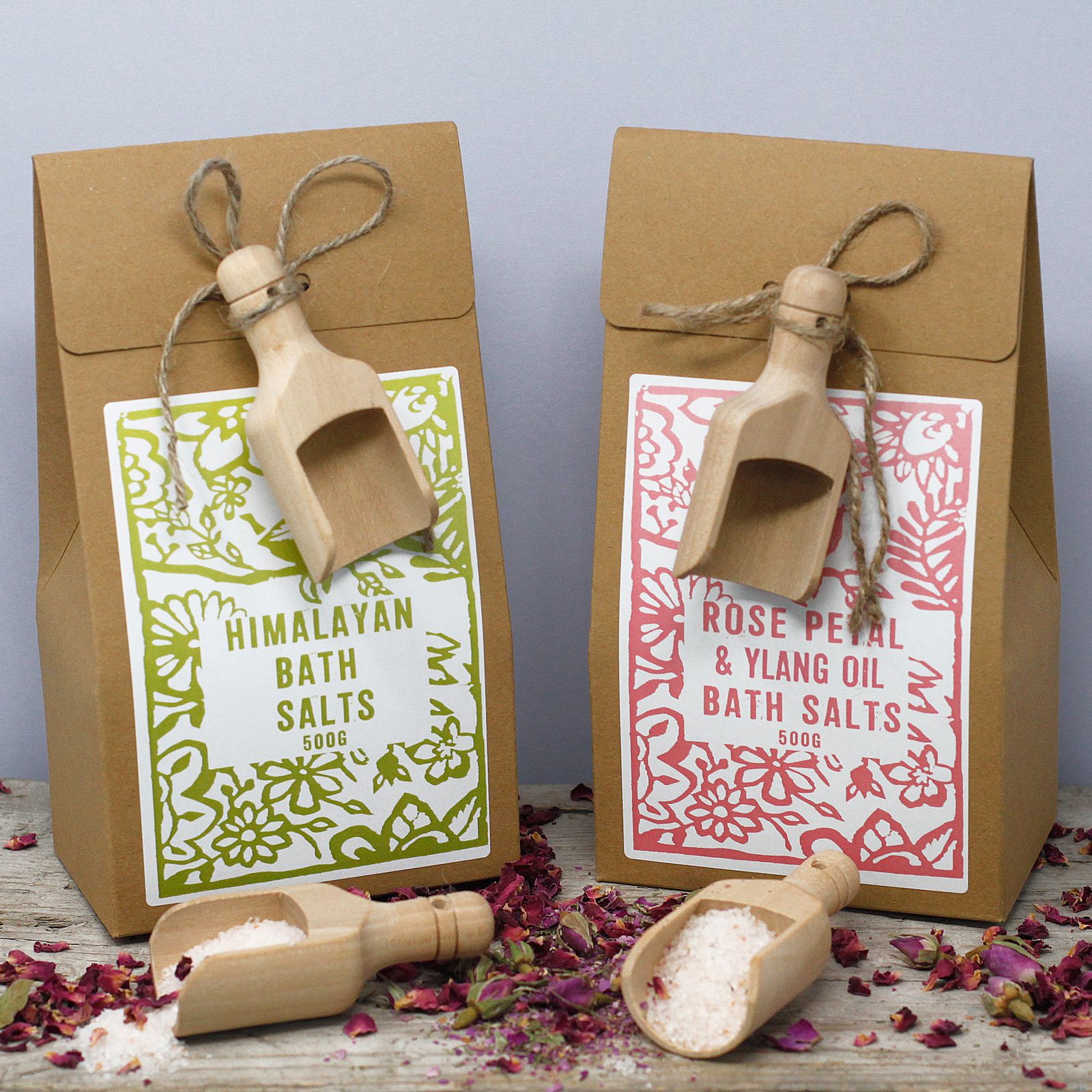 500 g de sal de baño - Ylang y rosa del Himalaya - Imagen 4
