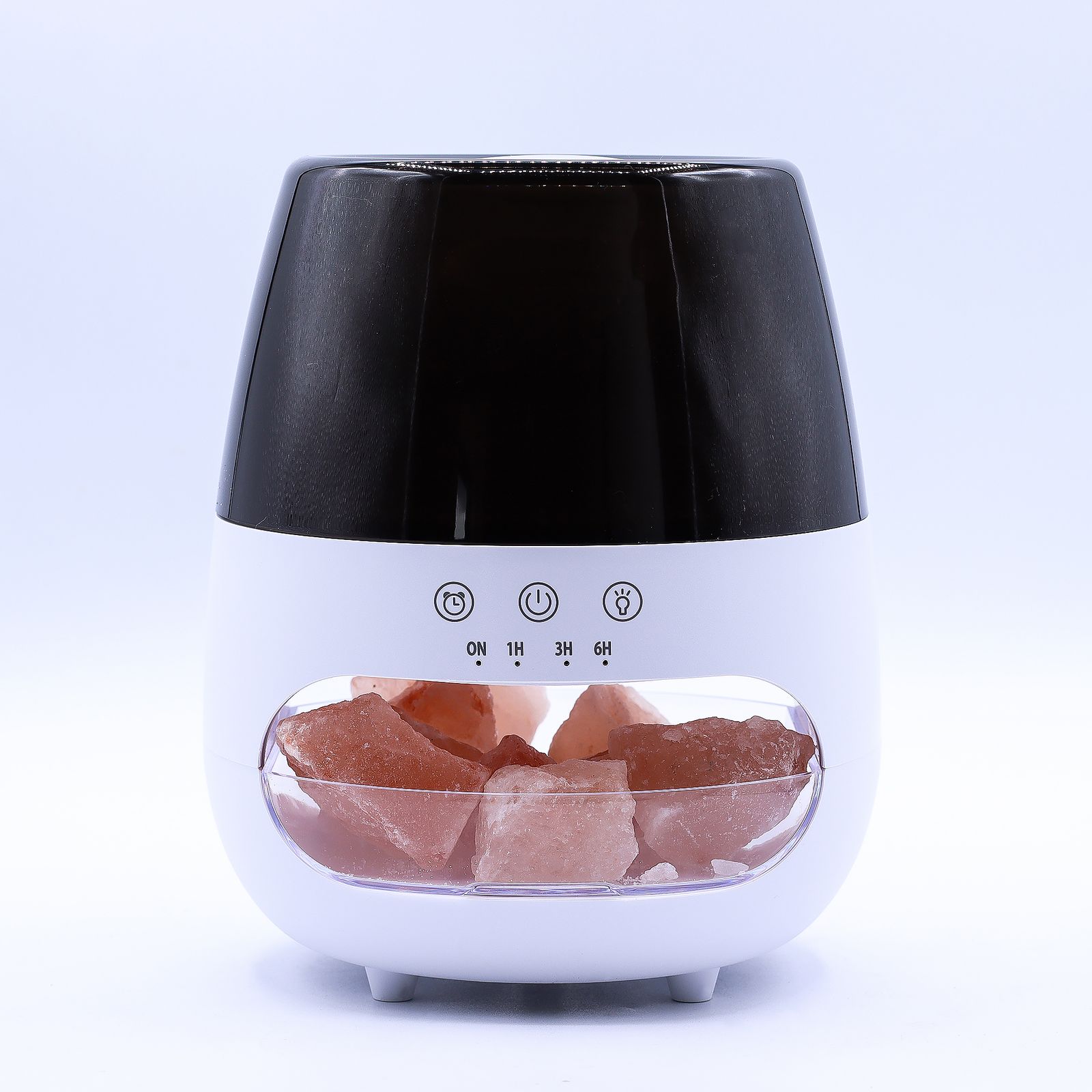 Difusor de aroma con efecto de llama de piedra de sal - USB blanco - Cambio de color y temporizador - Imagen 5