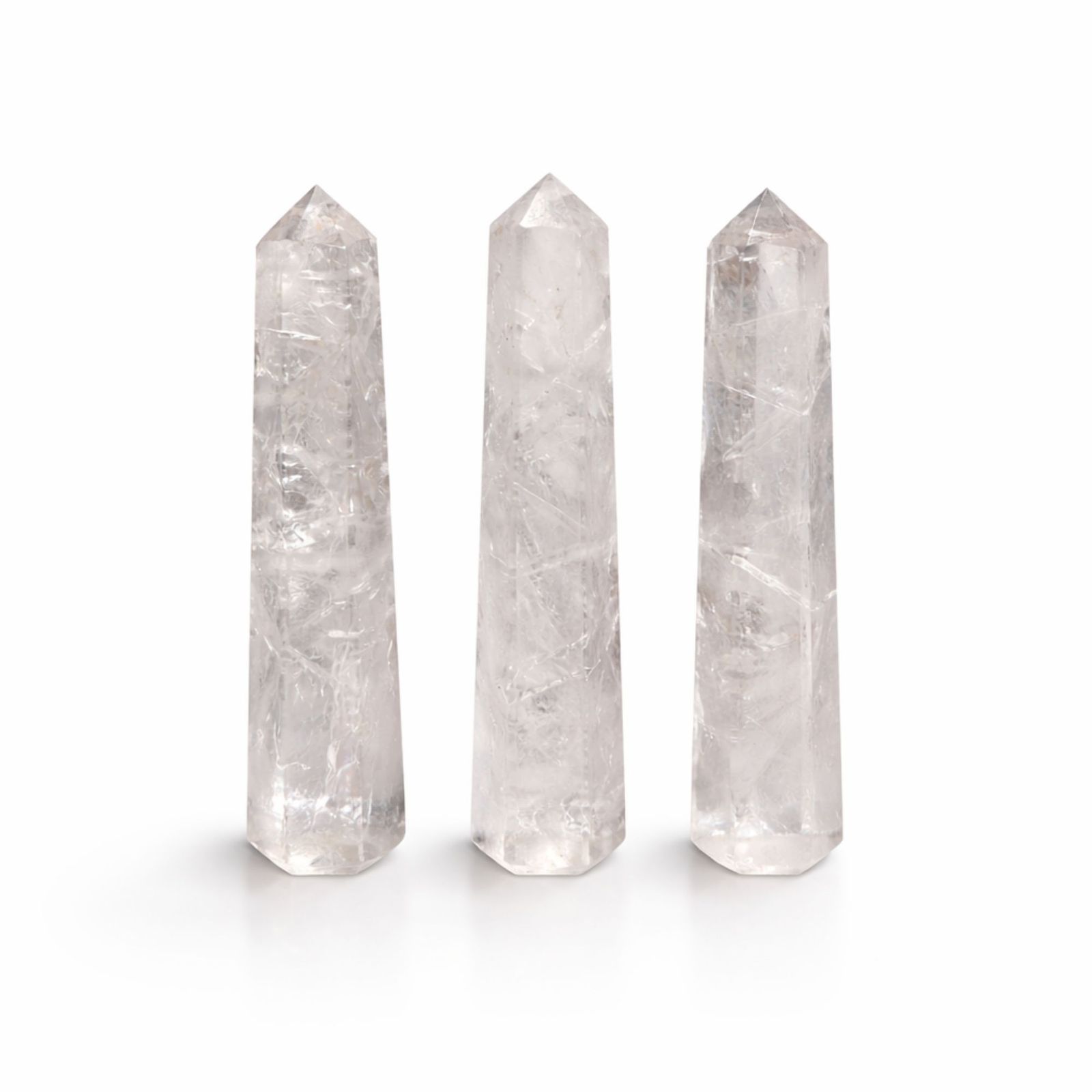 Punta de obelisco de seis caras de piedra preciosa aprox. 11 cm - Cuarzo claro - Imagen 2