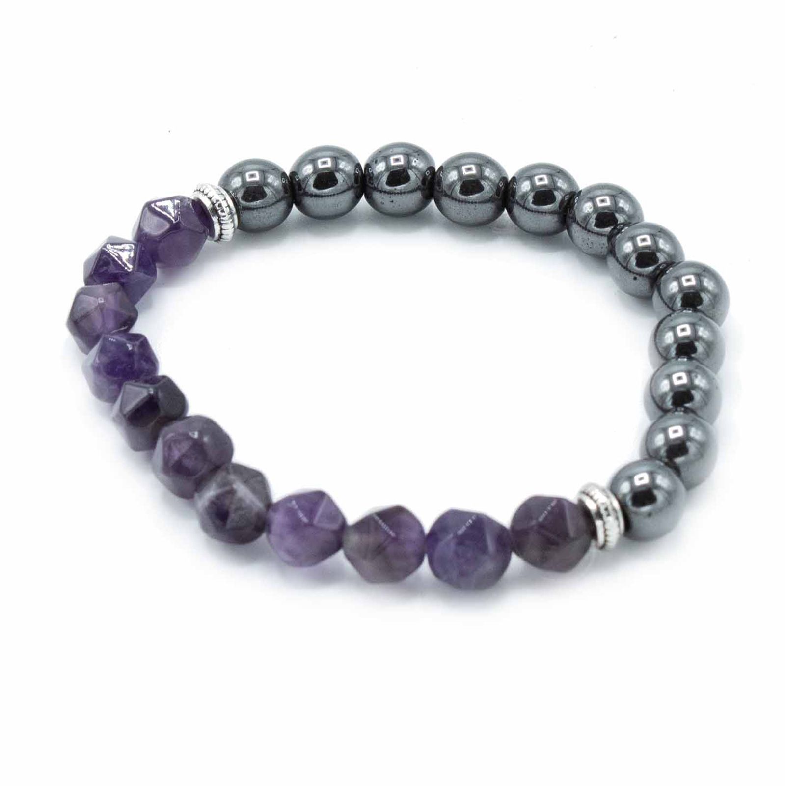 Pulsera de Piedra Preciosa Tallada - Amatista Magnética - Imagen 2