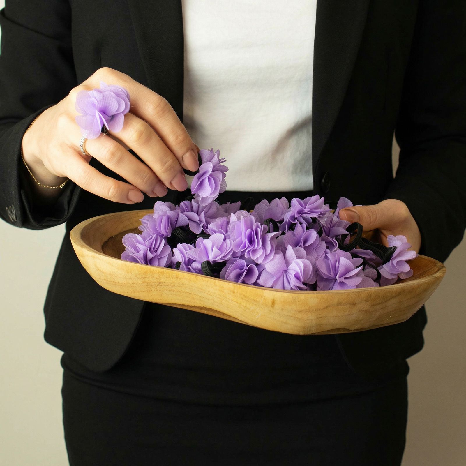 Anillos difusores de chiffon con fragancia - Azul marino - Imagen 4