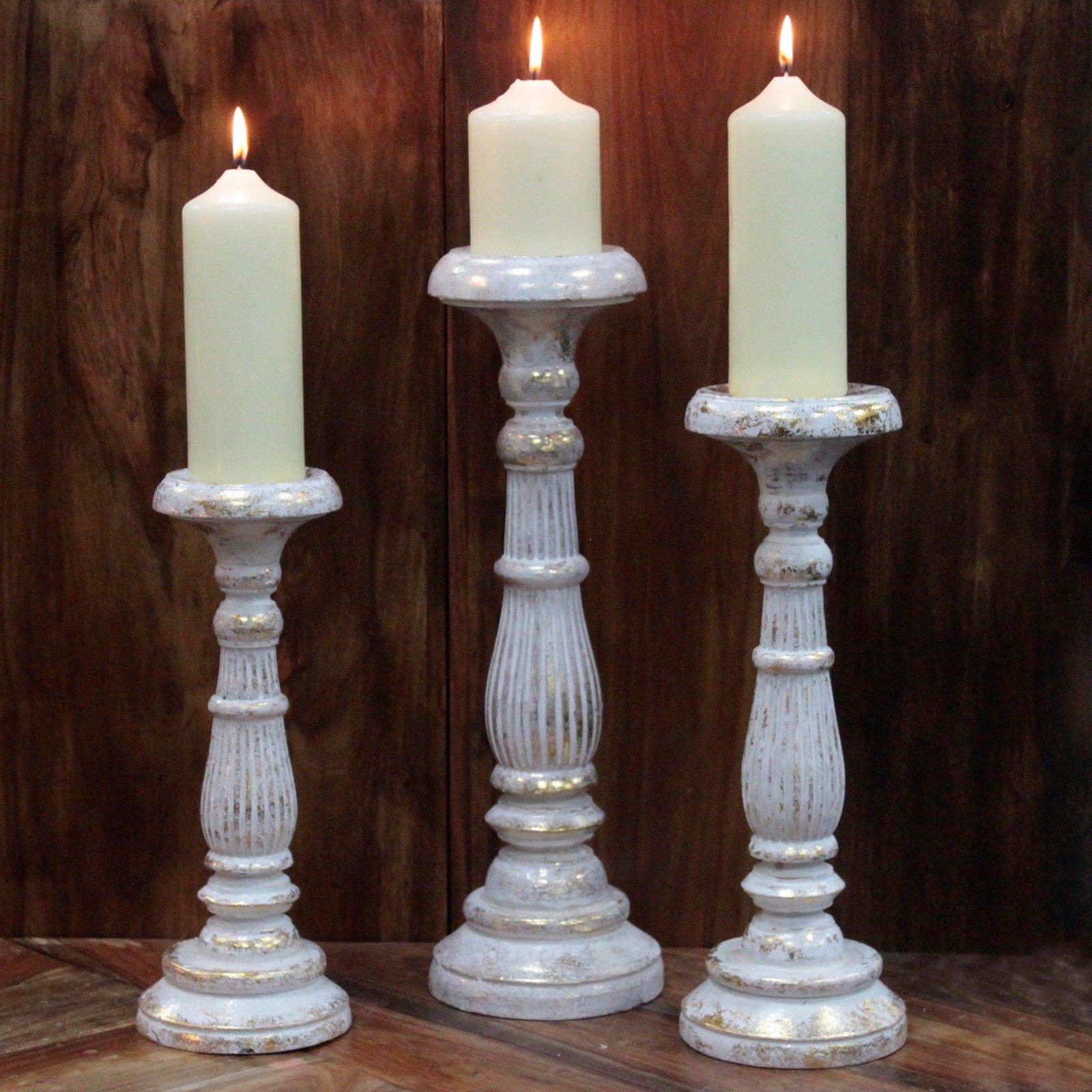 Soporte de vela mediano - oro blanco - Imagen 4