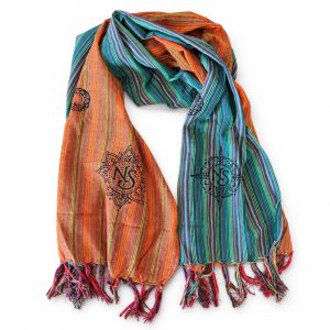 Nomad Sari - Bufanda de bendición de viaje - 170x50cm - Amanecer de los peregrinos