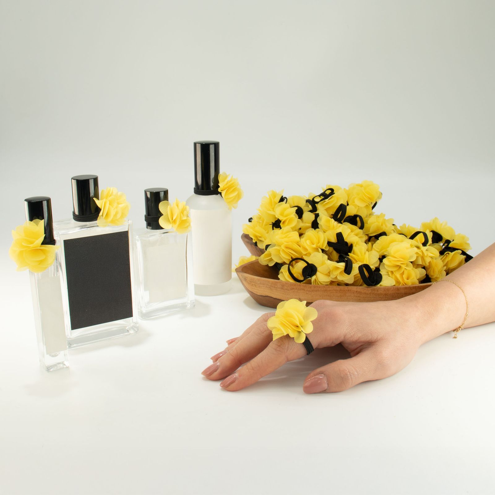 Anillos difusores de chifón con fragancia - Amarillo - Imagen 2