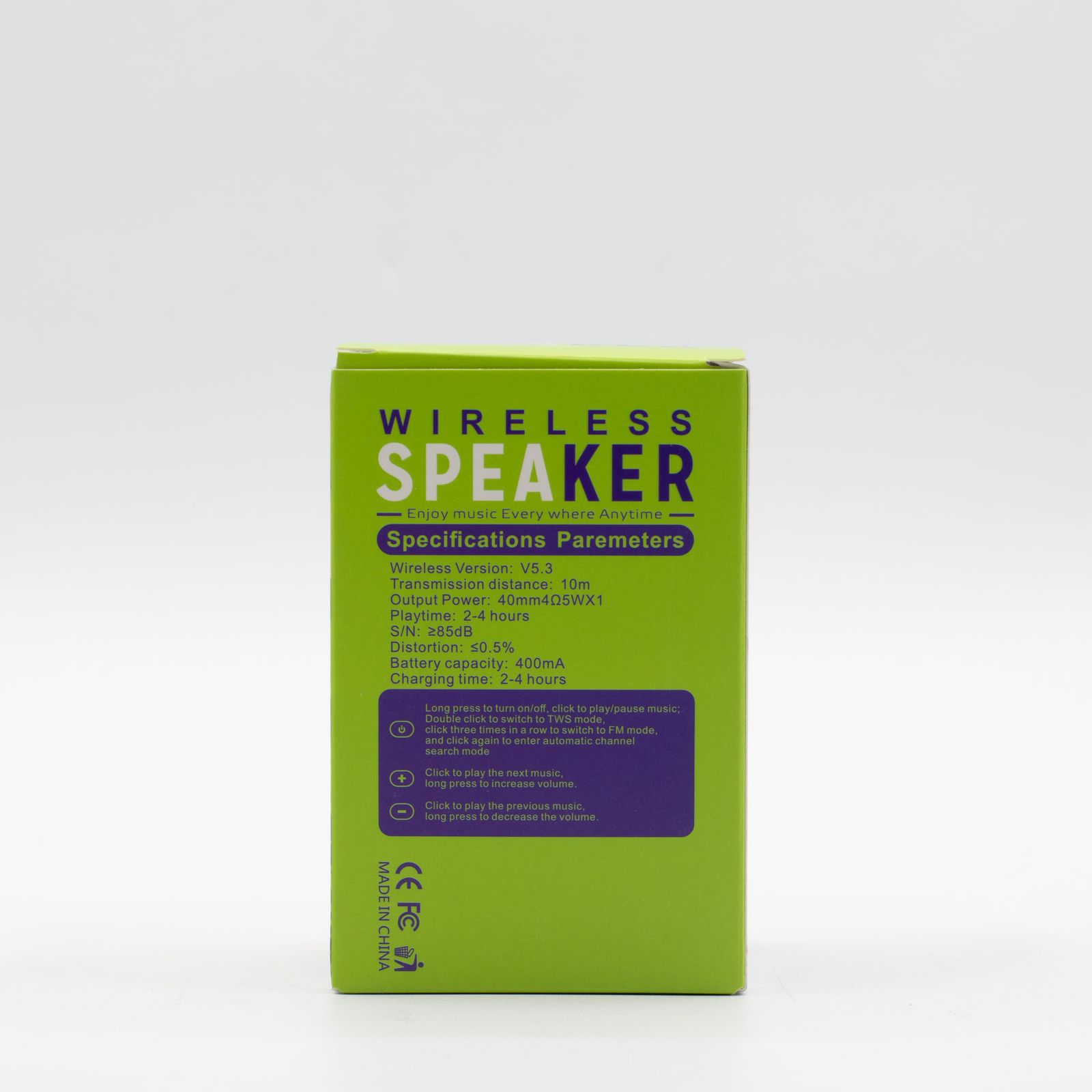 Altavoz mini verde con gancho para acampar - Imagen 6